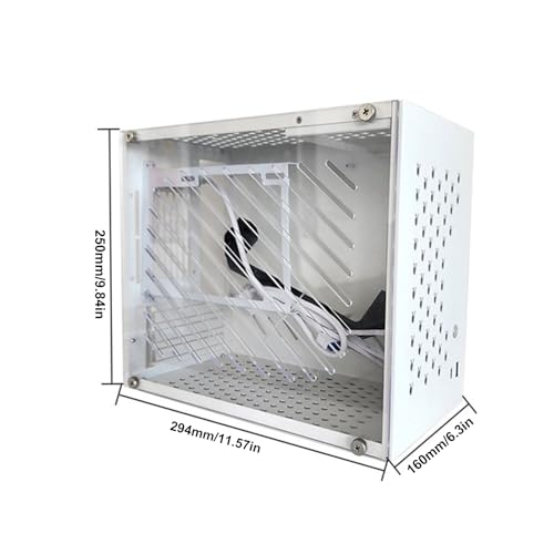 Gabinete ITX con Panel Lateral de Acrílico, Soporta Placas Madre MATX y ITX, GPU de 280mm, Fuente ATX SFX, Refrigeración 5 Ventiladores miniatura 6