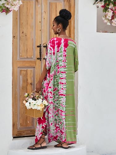 Image of Kaftan Dresses for Women Plus Size Bathing Suit Cover up Caftan Maxi Beach Dresses