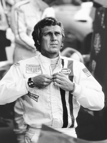 Générique Steve Mcqueen Photo d'Art Murale, Noir et Blanc, Le Mans, Multiple Tailles Disponibles 10x15cm à 42x60cm, Papier Satiné 190g/m², Impression...