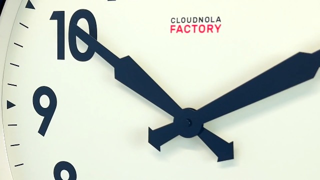 Cloudnola Station Metal Wall Clock, Black and White, 18 inch