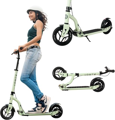 Aero Big Wheels Scooter for Kids 8-12, Teens & Adults | Pneumatic Air Tyre, Hand...
