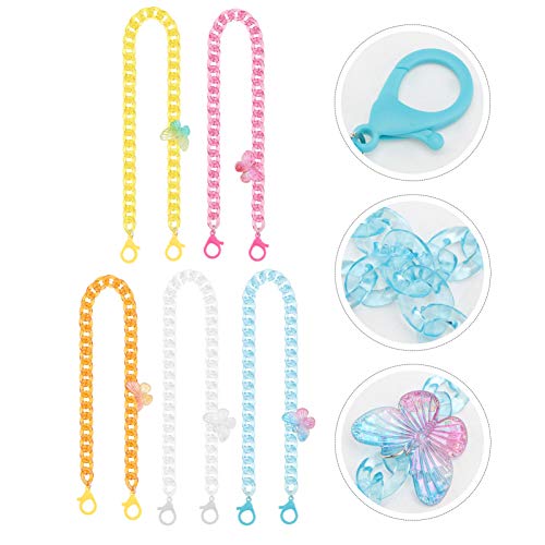 ABOOFAN 5 Peças de Cordão de Proteção de Boca Infantil Cordão de Acrílico Correntes de Óculos para R