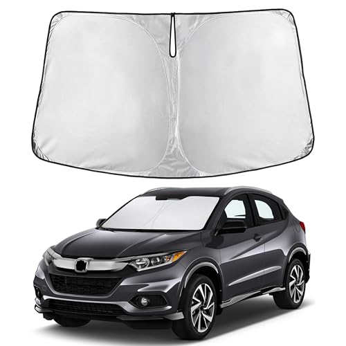 Image of EcoNour Windshield Sunshade Compatible for Honda HRV 2016-2020 2021 2022, Sun Visor for Front Windshield & Window Sun Shade Cover, UV Heat Blocker & Protector, Car Accessories