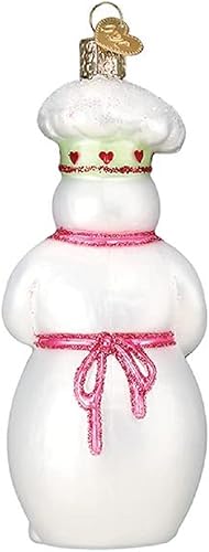 Miniatura 8 de Old World Christmas Adornos de muñeco de nieve con máscara facial Adornos soplados de vidrio para árbol de Navidad