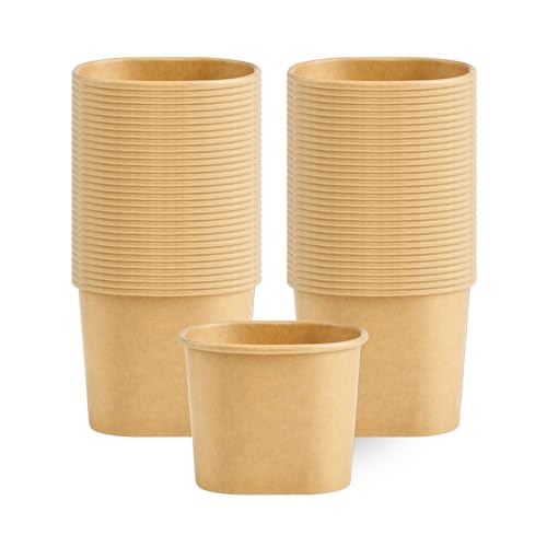 Image of Coppetta 5 Ounce Dessert Cups, 200 Greaseproof Ice Cream Cups - Lids Sold Separately, For Hot And Cold Foods, Kraft Paper Yogurt Bowls, Disposable,For Sundaes, Mousse Or Puddings - Restaurantware