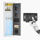 Greenvelly Biometric Wall Gun Safe for Rifle, 53' White...