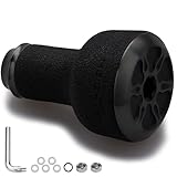 HEIGHTEN 24mm リール ハンドル ノブ TPE製 10g シマノ ダイワ 通用 (Shimano Type A) (Daiwa Type S)用 TPE Series (ダークグレー(22STELLA/23AIRITY)) (0427)