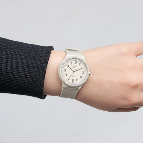 Citizen Q&Q Analog Solar Watch, Water Resistant to 10 ATM, Urethane Strap, gray, Classic