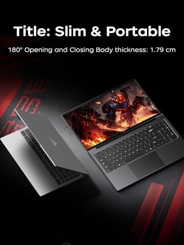 Tivique Gaming Laptop,15.6 FHD Display 2026 Laptop,Ryzen 7 7730U 16-Thread CPU,bis zu 4.5GHz,16 GB RAM 512 GB SSD,NVMe PCIe 3.0,Unterstützt 4 TB-Erweiterung,Gaming Laptops,Leichtgewicht,WiFi6, HDMI