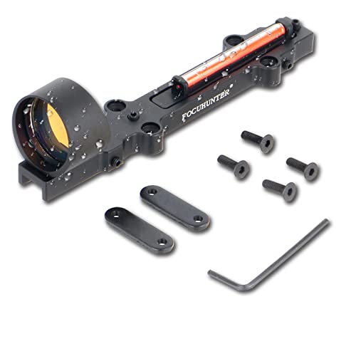 FOCUHUNTER 1x28mm Rot/Grün Fiber Dot Zielfernrohr Holographic Sight Fit Shotgun Outdoor Sport-Punktvisier Taktisches Visier Rot/Grün Fiberoptik-Punktvisier vollbeschichtetes mit 3MOA