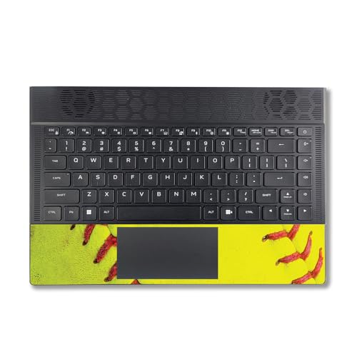 Image of MightySkins Skin Compatible with Alienware X14 R2 (2023) Full Wrap Kit - Softball Closeup | Protective, Durable, and Unique Vinyl Decal wrap Cover | Easy to Apply & Change Styles | Made in The USA