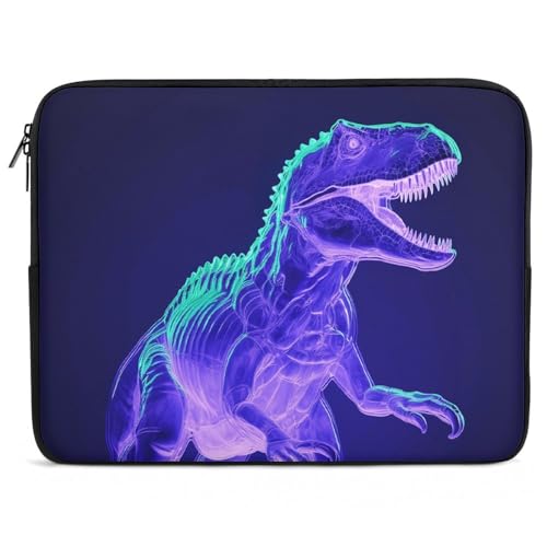 Funda portátil para laptop estilo dinosaurio verde miniatura 1