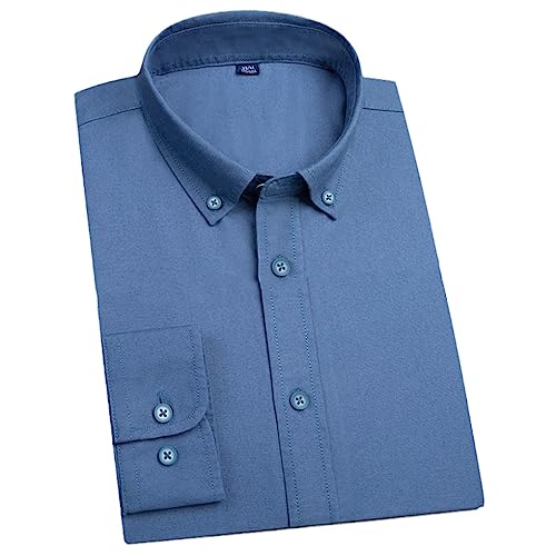 Haut rayé uni à manches longues pour homme chemise à carreaux Oxford XL