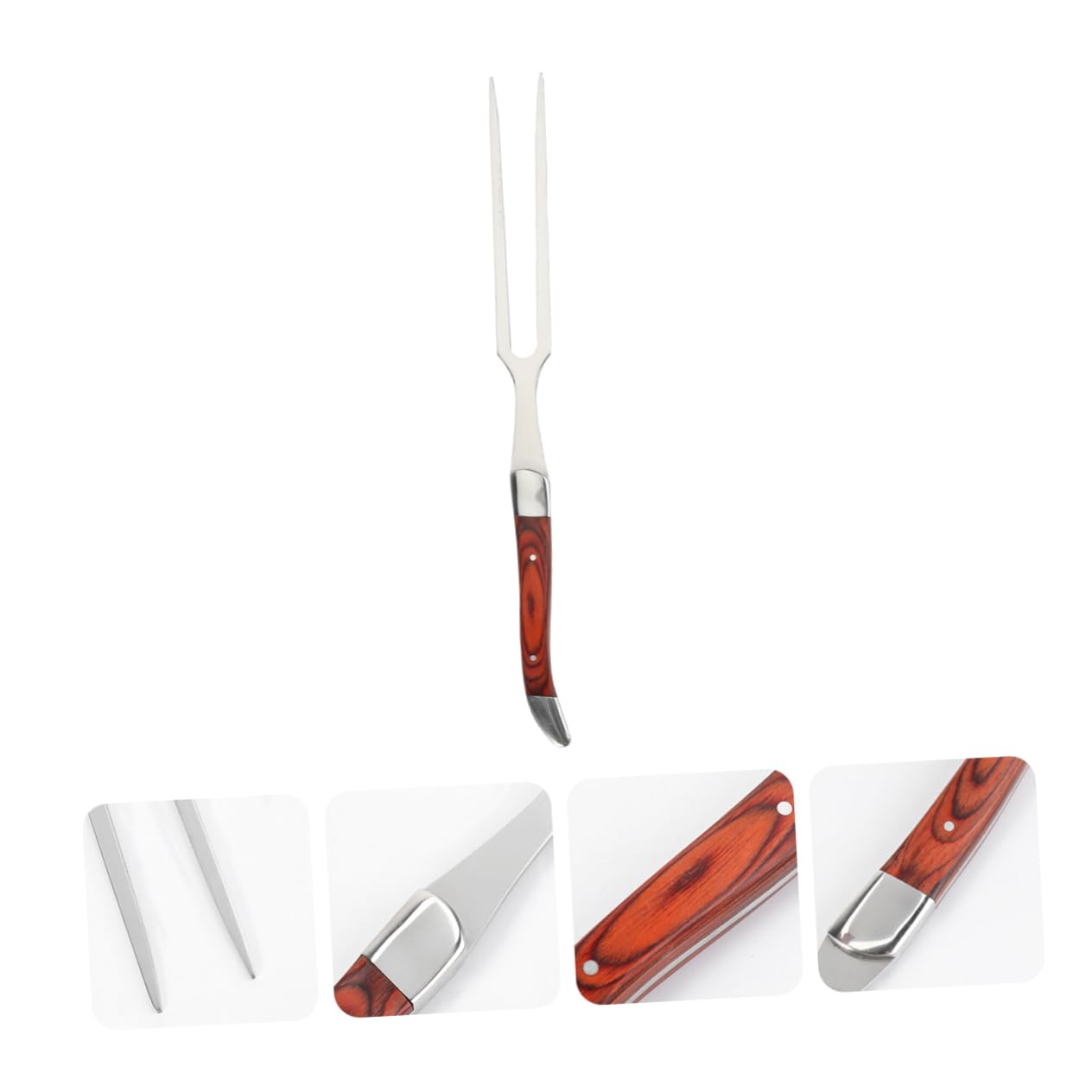 FUNOMOCYA Handle Carver Stainless Steel Barbecue Cutter Fork for Turkey and Roast Professional Kitchen Tool for Chefs and Home Use for Family Gatherings and Dinner