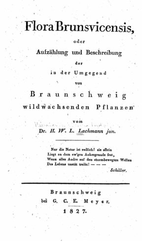 Flora brunsvicensis, oder Aufzählung und Beschreibung der in der Umgegend