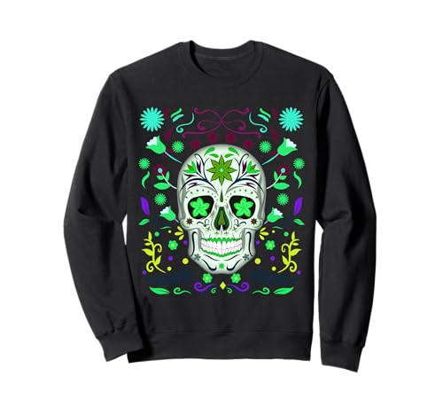 Floral Sugar Skull Día de los Muertos Día De Muertos Mujer Sudadera