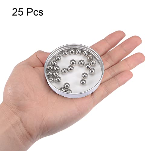 sourcing map 25 Stücke Stahl Lagerkugeln Kugellager 8mm 201 Edelstahl G200 Präzision