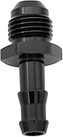 Vista 10 de Negro recto aluminio 4AN macho Flare a 1/4 "(6.3mm) Barb Push Hose Barb Fitting Adapter