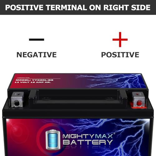 image for Mighty Max Battery YTX20L-BS - 12 Volt 18 AH, 270 CCA, Rechargeable Ma