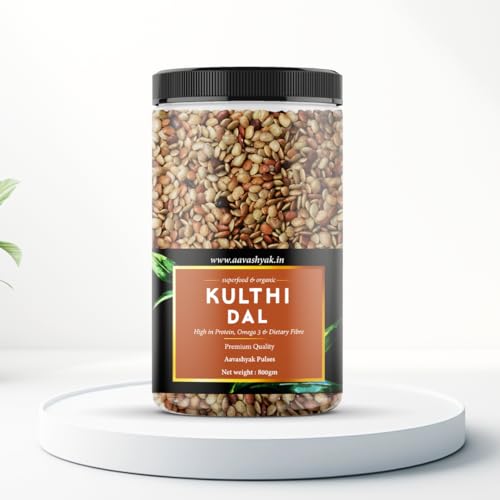 Image of Aavashyak Organic Kulthi Dal | Horse Gram | Kollu | Vulavalu | Hurali Kalu | Unpolished Kulthi Beans | Dust & Stone Free | Kidney Support | Sourced from Uttarakhand Farms 800X2-1600g (Pack of 2)