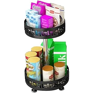 16.1 inch draaitafel,2-tier specerijen rack organisator fruit en fruit rack voor keuken,badkamer,woonkamer,aanrecht…