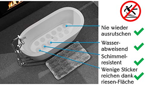 cocofy Große Antirutsch Aufkleber Dusche und Badewanne transparent Ø 15 cm XXL Anti Rutsch Aufkleber als rutschfeste Antirutschmatte durchsichtig in Dusche Kinder Antirutsch Sticker Dusche 10-Pack