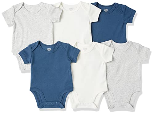Image of Amazon Essentials Unisex Babies' Short-Sleeve Bodysuits, Multipacks