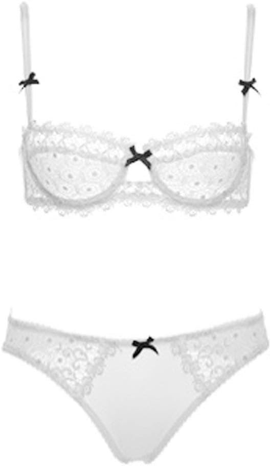 Women's Lumiere Lace Unlined Balconette Bra and Panty Set