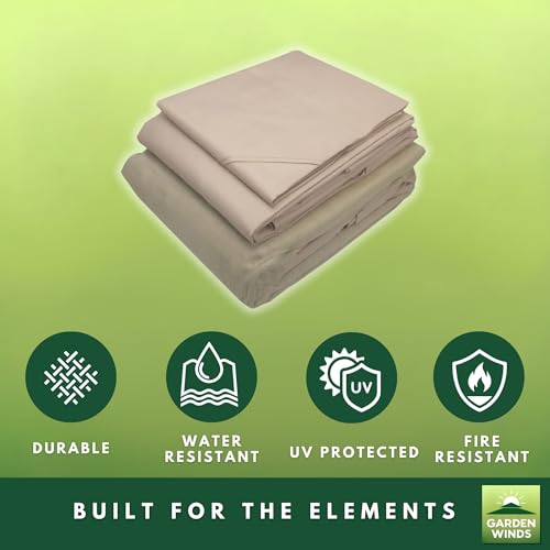 Garden Winds Reinforced Replacement Canopy Top Cover and Netting Set Compatible with The Broyhill Eagle Brooke Ashford Asheville A101007600 10' x 12' Gazebo - Classic Sand, Riplock 350 by Garden Winds - Image 7