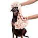 Soggy Doggy Super Shammy Beige One Size 31-inch x 14-inch Microfiber Chenille Dog Towel with Hand Pockets