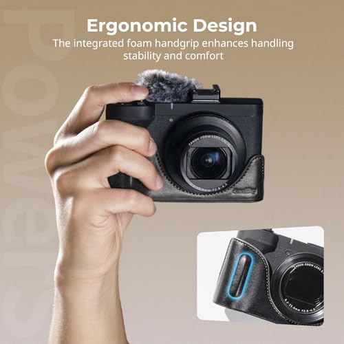 Kit de funda de cuero para Canon PowerShot V1 miniatura 4