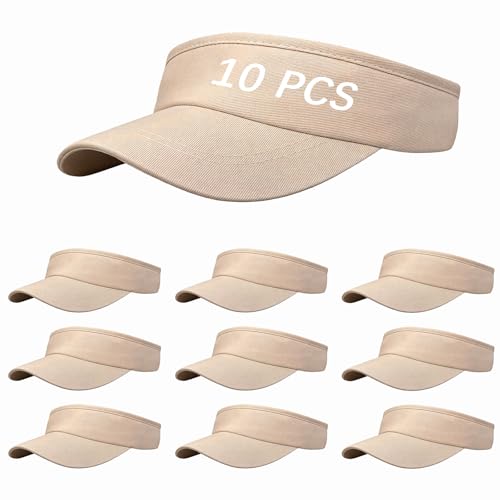 Image of Adjustable Sport Sun Visor Hats Bulk Solid Color Blank Golf Cap Anti Ultraviolet for Beach Tennis Baseball