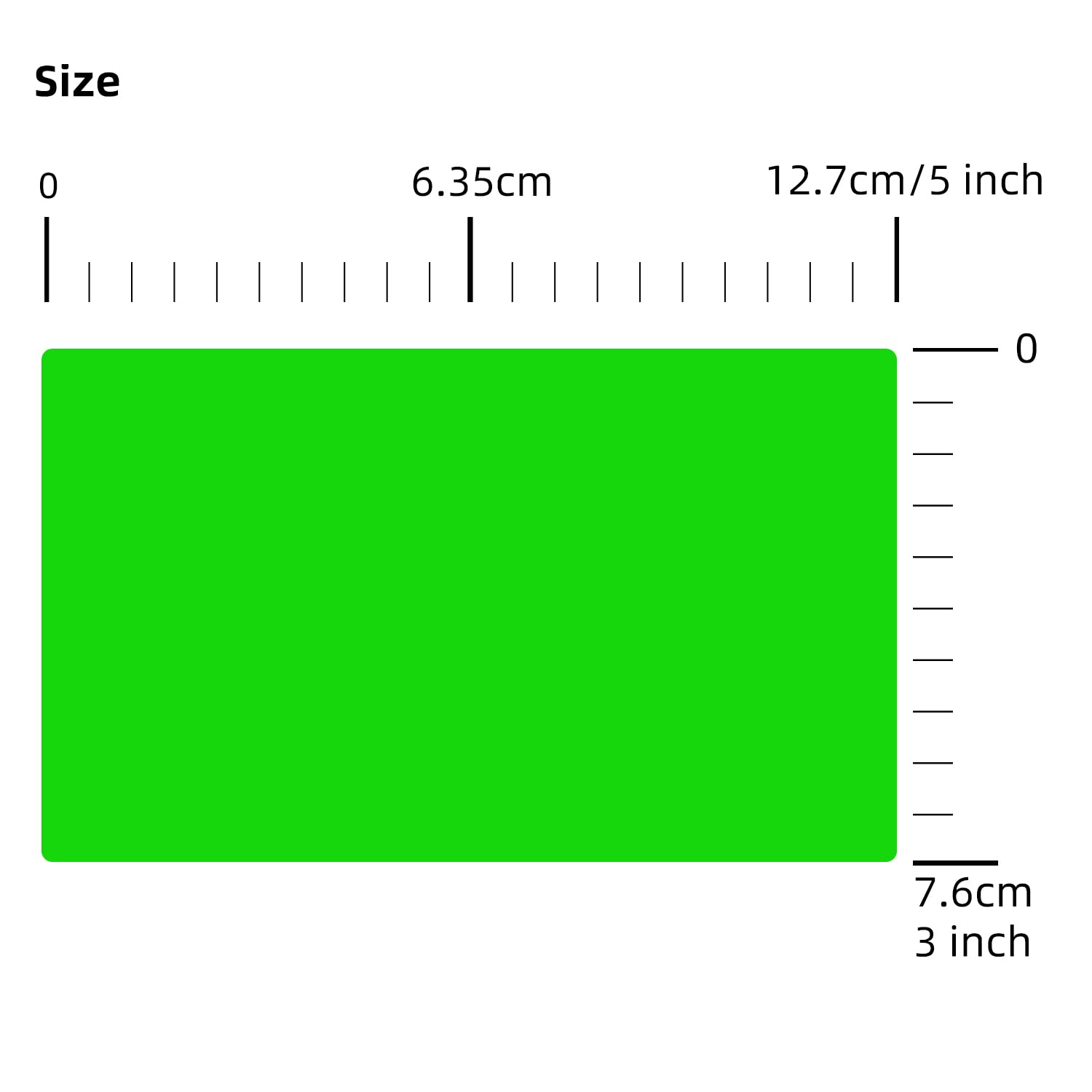 Amazon.co.jp: カラーラベル 四角 12.7 x 7.6 cm 緑 長方形