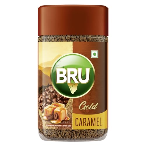 Image of Bru Gold Freeze Dried Pack Of 3, Flavoured Instant Coffee - 55 Gms Each Of Vanilla, Caramel And Classic, Glass Bottle, Ground