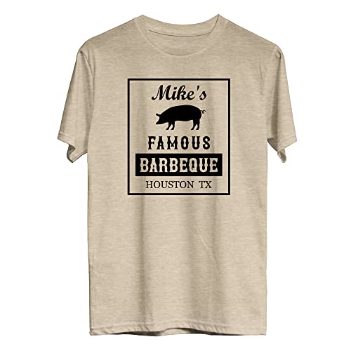 Personalized Barbeque Shirt | BBQ Bar-B-Que Party Tshirt | Personalized with Name | Handmade Decorated Short Sleeve Premium T-Shirt3