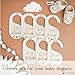 Baby Closet Dividers, Set of 7 Baby Clothes Organizer, Double Sided Wooden Baby Closet Organizer for Nursery, Size Newborn to Toddler, Baby Clothes Dividers for Closet Hanging on Standard Rod