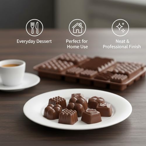 Image of Signamio Chocolate Mould 9in1 - Bubble & Zigzag Shapes, Multiple Sizes - Premium Chocolate Mould Silicone for Creative Confectionery - Durable and Flexible Chocolate Silicone Mould