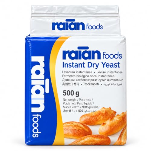 RAIAN FOODS Levadura Seca Instantánea de Panadero 500 g para Pan y Pizza