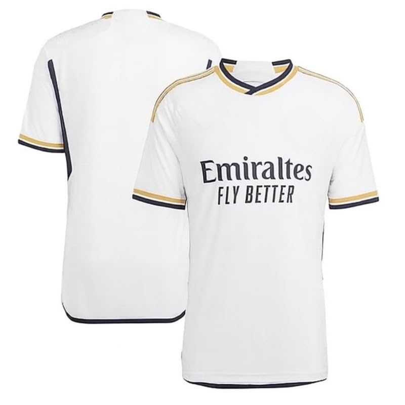 Real White Football Team Home Jersey Tshirt for (Boys,Mens,Kids)