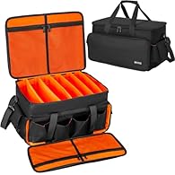 【Customisable Storage & Large Capacity】Featuring 6 removable padded dividers, this DJ accessories organiser lets you arrange wires, chargers, and accessories with ease. The front compartment and side pockets provide extra storage, ensuring all your e...