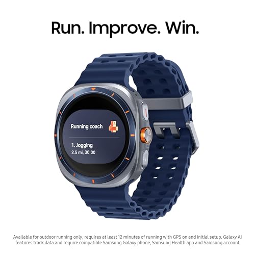 samsung galaxy watch ultra 2025 47mm lte smartwatch  gift card titanium casing advanced sleep coaching running coach energy score gps titanium gray us version 2 yr warranty
