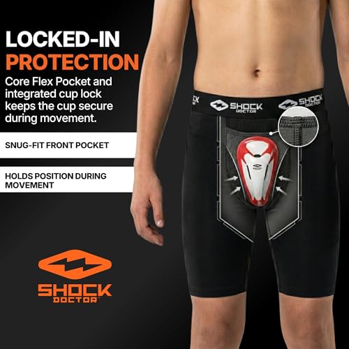 Image of Shock Doctor 221 Compression Short with BioFlex Cup