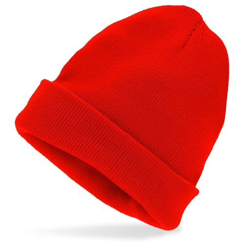 W WIDMANN MILANO Party Fashion - Beanie Mütze für Erwachsene Strickmütze in Wolloptik Wintermütze 80er Jahre Mottoparty Karneval