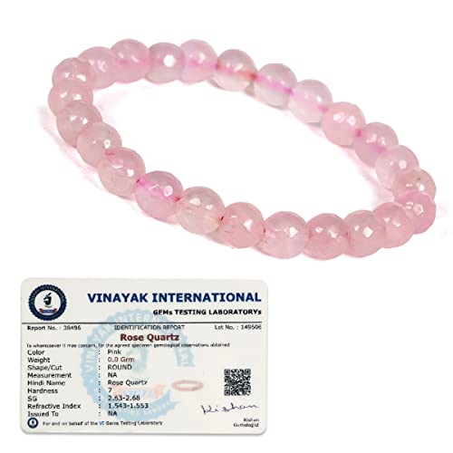 Image of Reiki Crystal Products Certified Natural Crystal Stone 8 mm Faceted /Diamond Cut Beads Bracelet for Men & Women | Reiki Charged Gemstone Bracelet | Multiple Crystal Variants Available