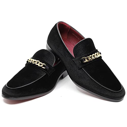 Image of Men's Vintage Velvet Designer Classic Dress Tuxedo Smoking Slipper Loafer Slip On Shoes Arthur-02