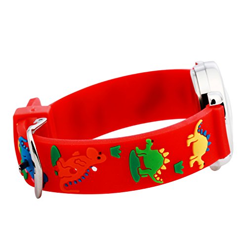 Image of Jewtme Cute Toddler Children Kids Watches Ages 3-8 Analog Time Teacher 3D Silicone Band Cartoon Watch for Little Girls Boys