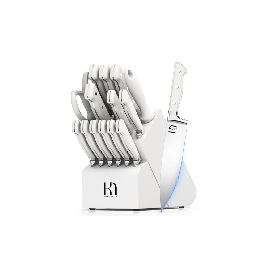 Knife-Block-Set-15-Pcs-Kitchen-Knife-Set-Enduring-Razor-Sharp-Japanese-High-Carbon-Stainless-Steel-Knife-Set-with-Block-Premium-Forged-Knife-Set-for-Kitchen-and-Professional-Chefs-White KnifeSaga Knife Block Set, 15 Pcs Kitchen Knife Set, Enduring Razor-Sharp Japanese High Carbon Stainless Steel Knife Set with Block, Premium Forged Knife Set for Kitchen and Professional Chefs, White