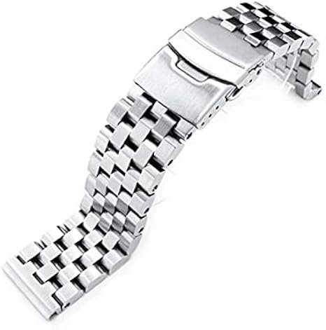 MiLTAT 22mm Metal Watch Band Stainless Steel Super Engineer 2 Bracelet  Brushed Silver Straight End : Wrist Watches - Amazon.co.jp