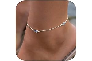 Why Don't We Women's Anklets - 14K Real Gold/Silver Plated Boho Anklet Set