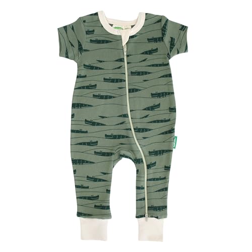 Image of PARADE Signature Print '2-Way' Zip Romper Short Sleeve